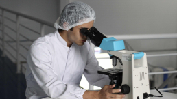 Scientist studying circulating tumor cells