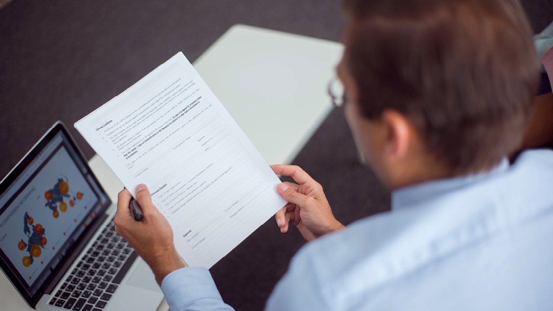 A man preparing an open peer review work.