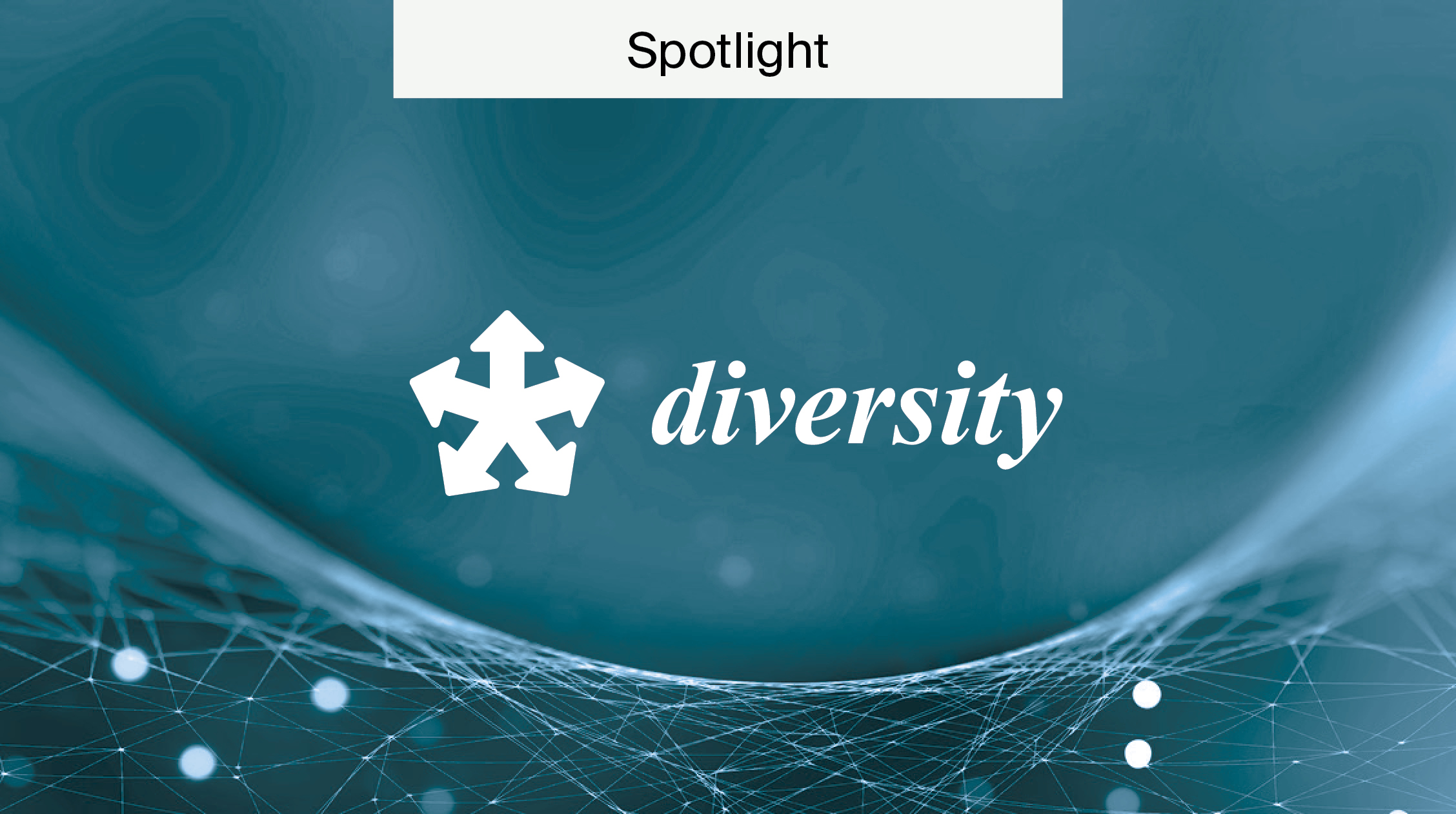 Logo of diversity journal on blue background